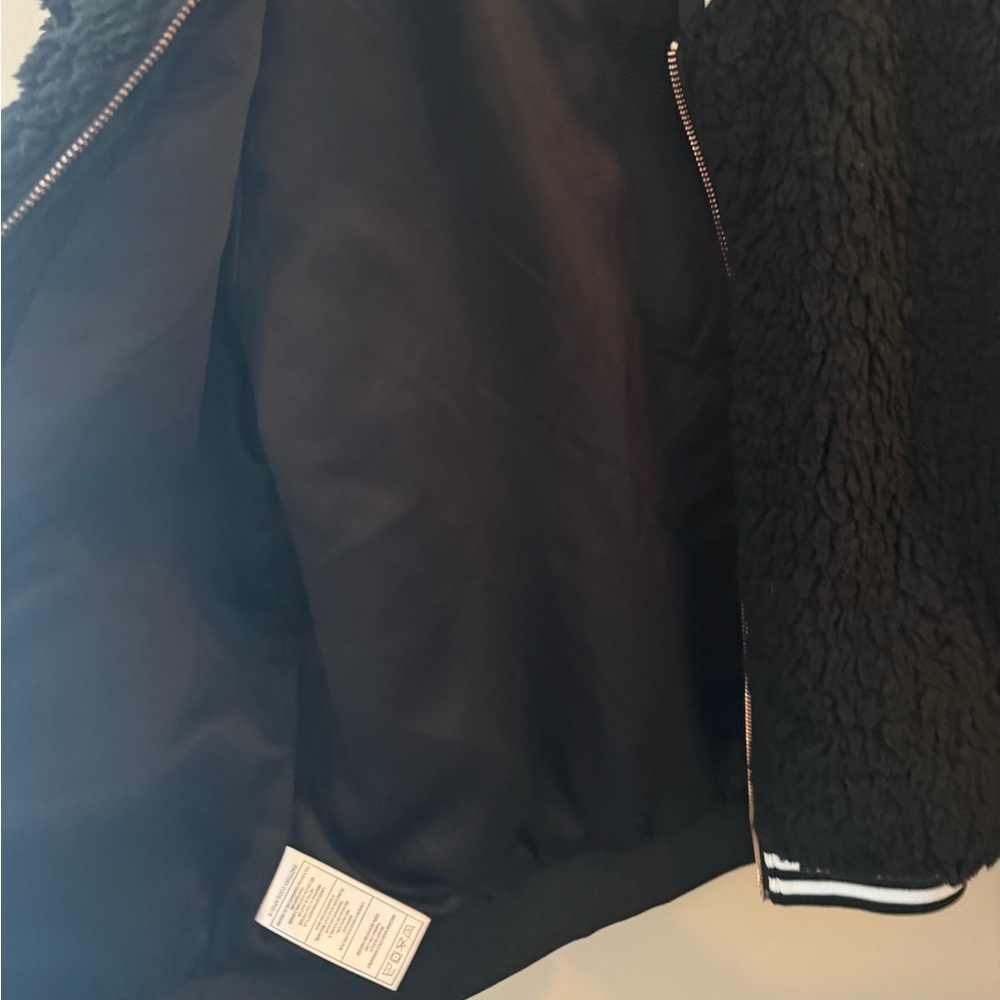 Michell Ness Cozy Bear Jacket black womens size small - Picture 6 of 7